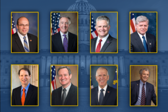 A preview card with photos of: Rep. Smith; Rep Neal; Rep Ferguson; Rep. Larson; Sen. Wyden; Sen. Crap; Sen Tillis; and Sen. Brown