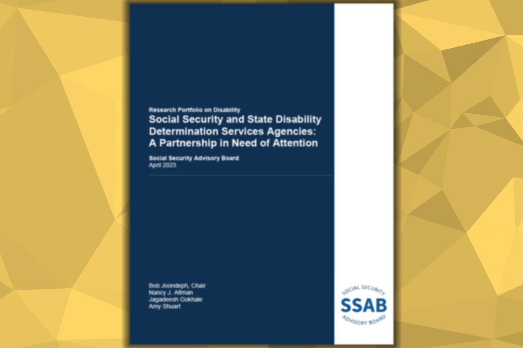 A blurred screencap of the cover of a report from SSAB on the relationship between SSA and DDS.