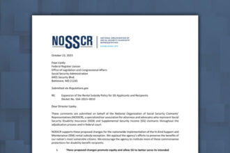 A screenshot of a comment letter on an abstract blue background featuring floating squares.